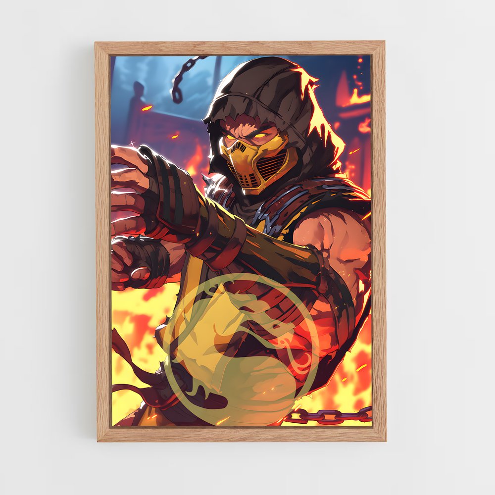 Poster Mortal Kombat: Fatality en Jaune (vue 4)